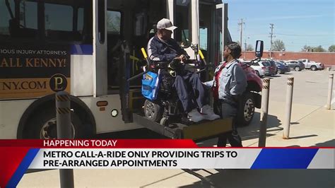 Metro Call-A-Ride only providing trips to pre-arranged appointments today